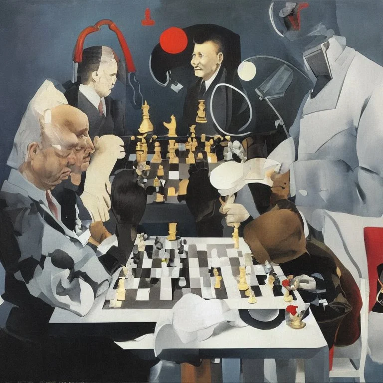 Complex Surgical Instruments,Putin,President Xi jinping,Joe Biden Play Chess with a Newborn Boy,black background,surrealism,minimalism,Painting By Adrian Ghenie,Michelangelo,Rene Magritte,Lucian Freud,Salvador Dali,Pablo Picasso