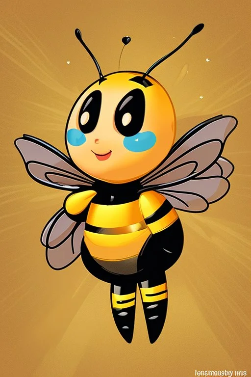 A cute bee as comic character