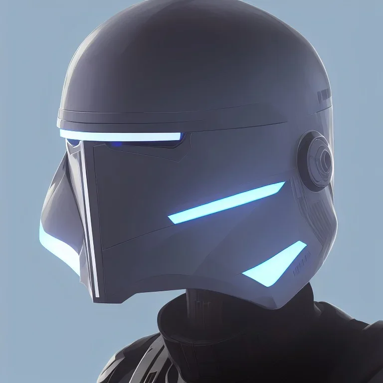 Futuristic helmet, style stormtrooper