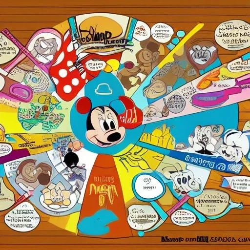 mindmap walt disney toons style