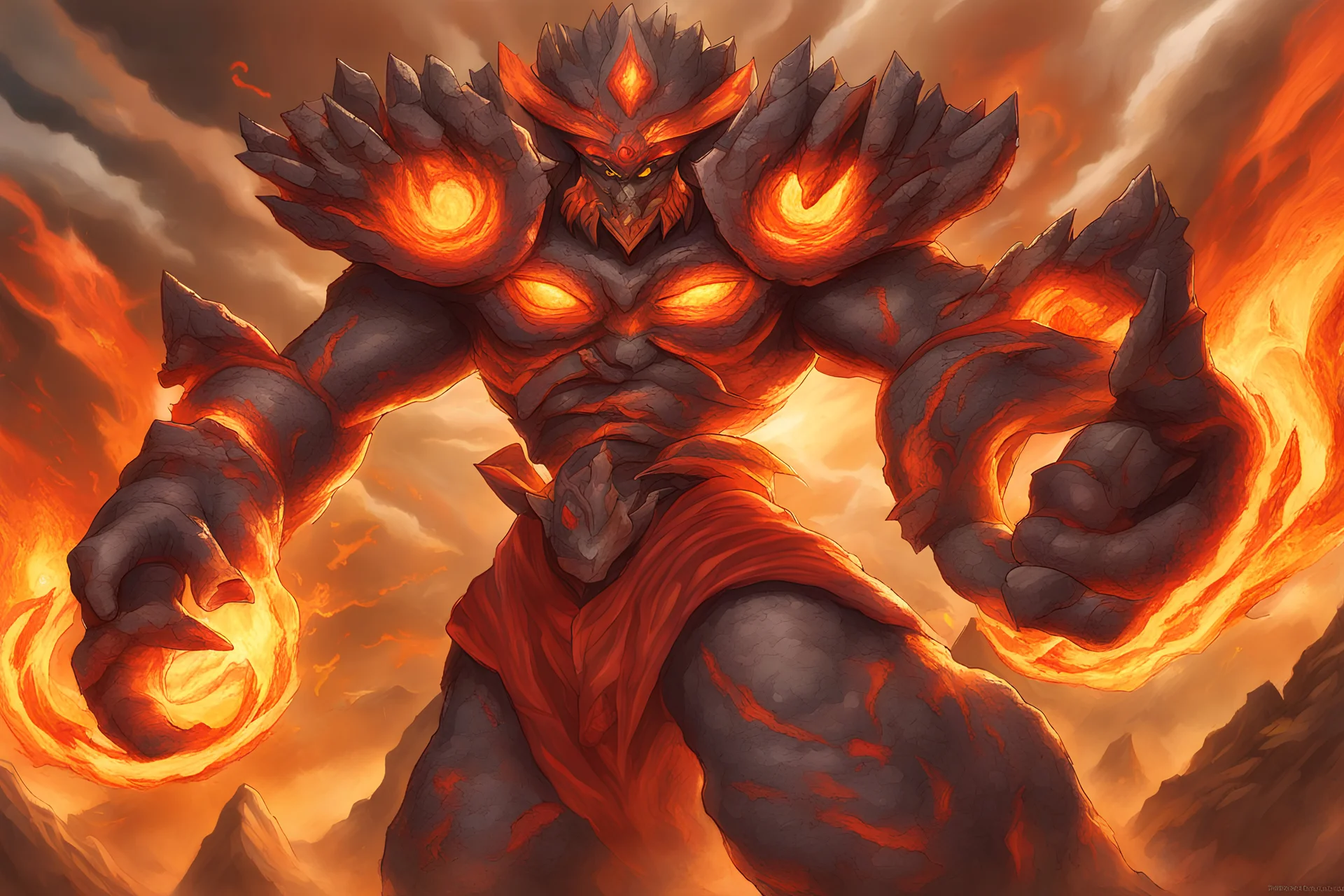 Volcanic Neos: A hero with the power to summon and control volcanic eruptions, causing massive destruction. Yugioh Monster