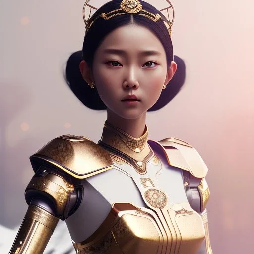 smooth hyper realistic, beautiful Japanese goddess robot hands, run on dark cosmos background, cat еye, extremely sharp detail, finely tuned detail, ultra high definition, 8 k, unreal engine 5, ultra sharp focus, accurate sword wings, positive smile, lot of details, fit within portrait, Ambiance winter, perfect composition, perfect hair, perfect hands, finger up gestures