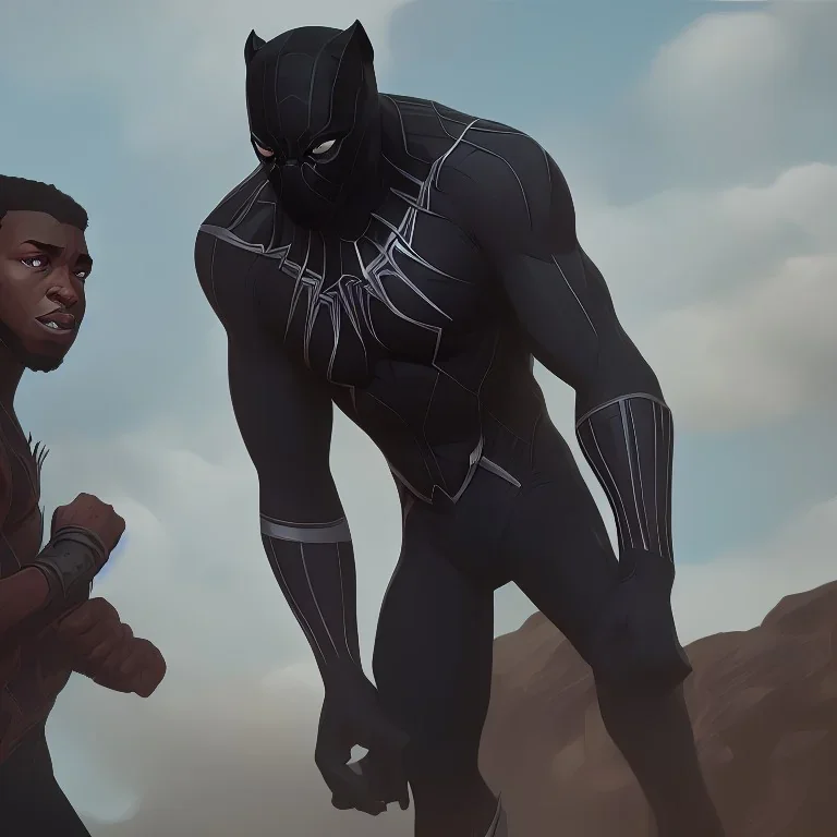 Black Panther and Spiderman