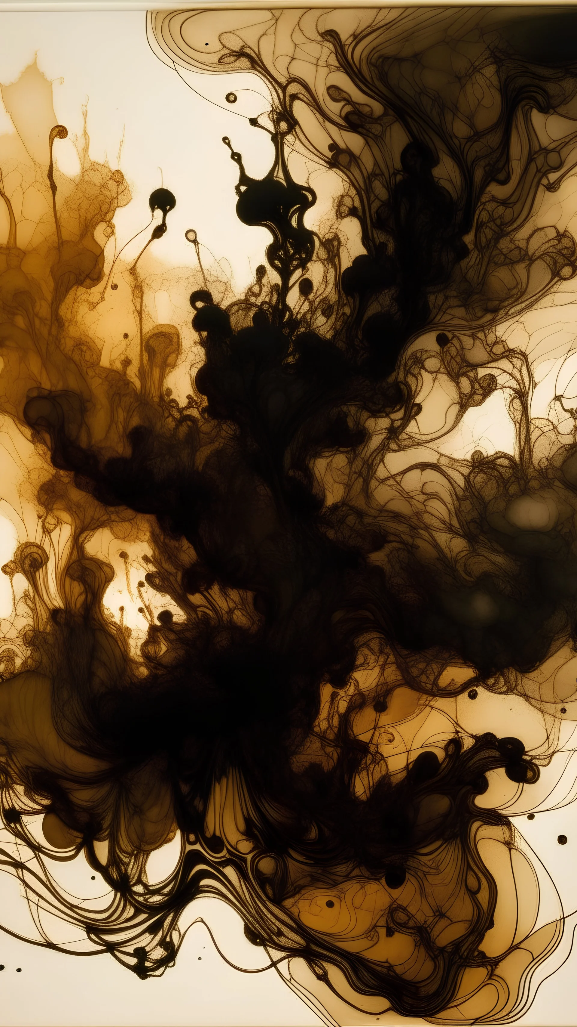 tea ink diffusion art