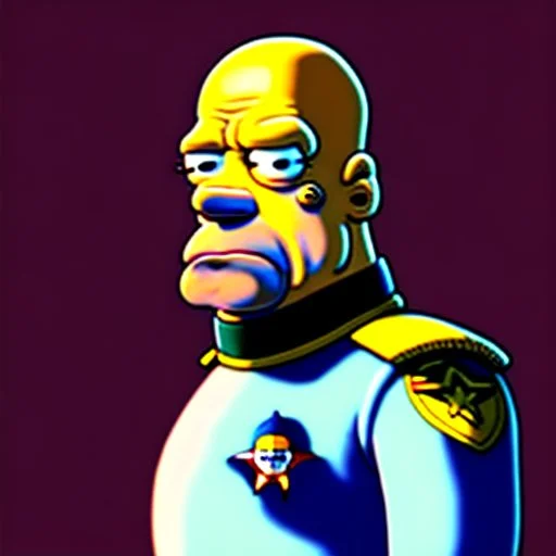 Homer Simpson as a Starfleet officer