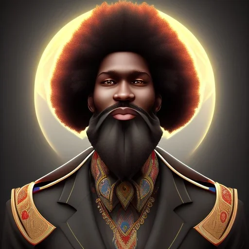 afro vampire with muslim beard