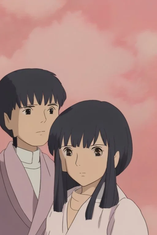 Black haired couple