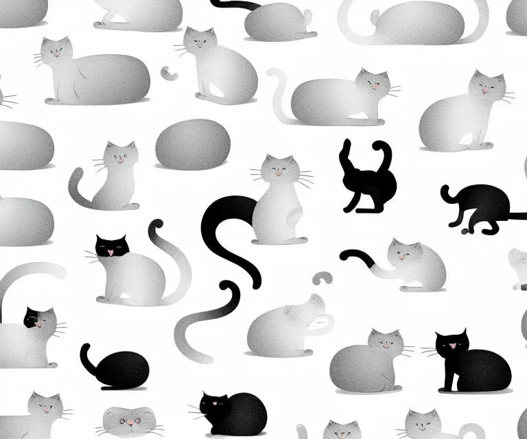 illustration cat isolated white backdrop