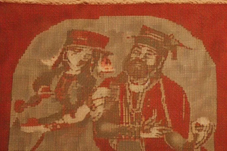 Ancient tapestry depicting goda