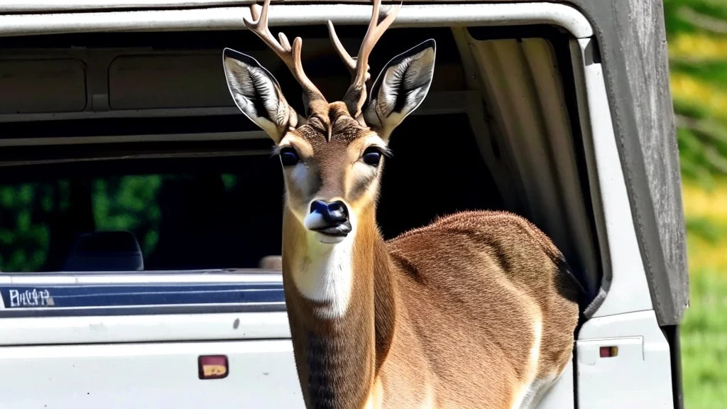 deer smirking at the budget moving van during cross country moving fiasco