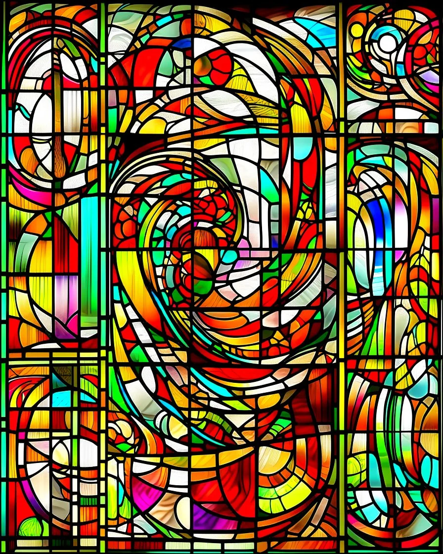 Woman. STAINED GLASS