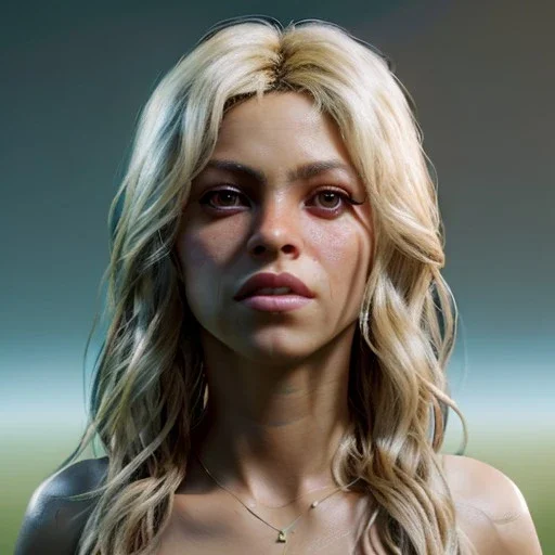 Shakira, 40 years old, artist, Realistic image, waist up portrait, eyes make up, perfect, glow, circle iris. concept art, smooth, unreal engine 5, god lights, ray tracing, RTX, lumen lighting, ultra detail, volumetric lighting, 3d, finely drawn, high definition, 4k.