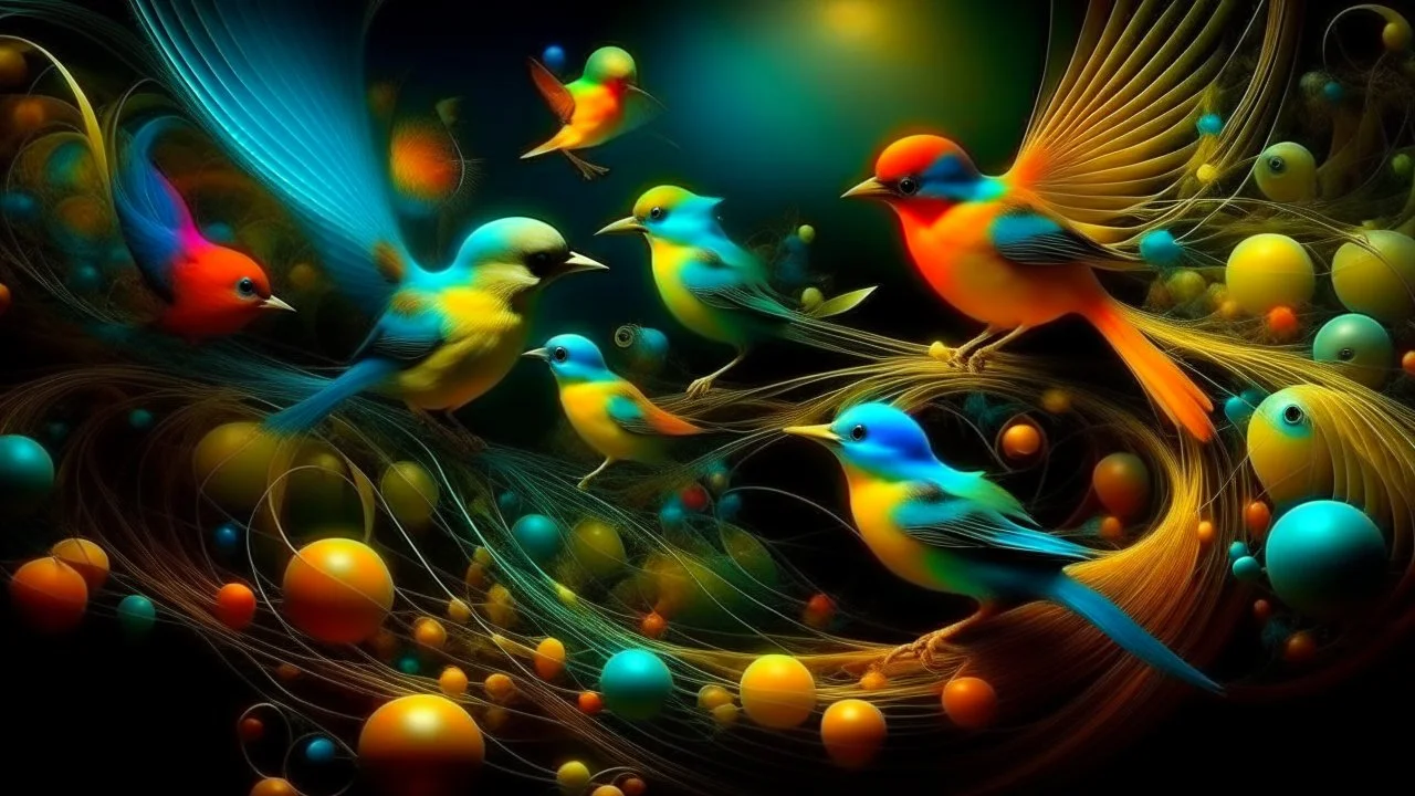 BIRDS Surrealism. Contemporary art