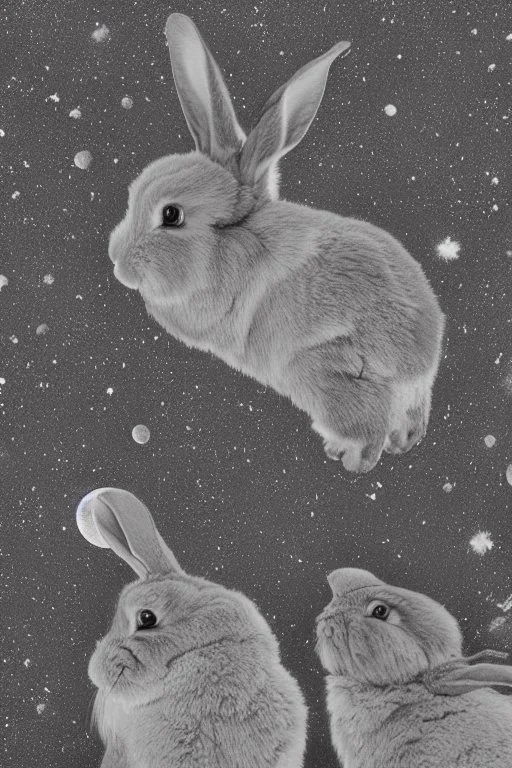 Two rabbits that live on the moon