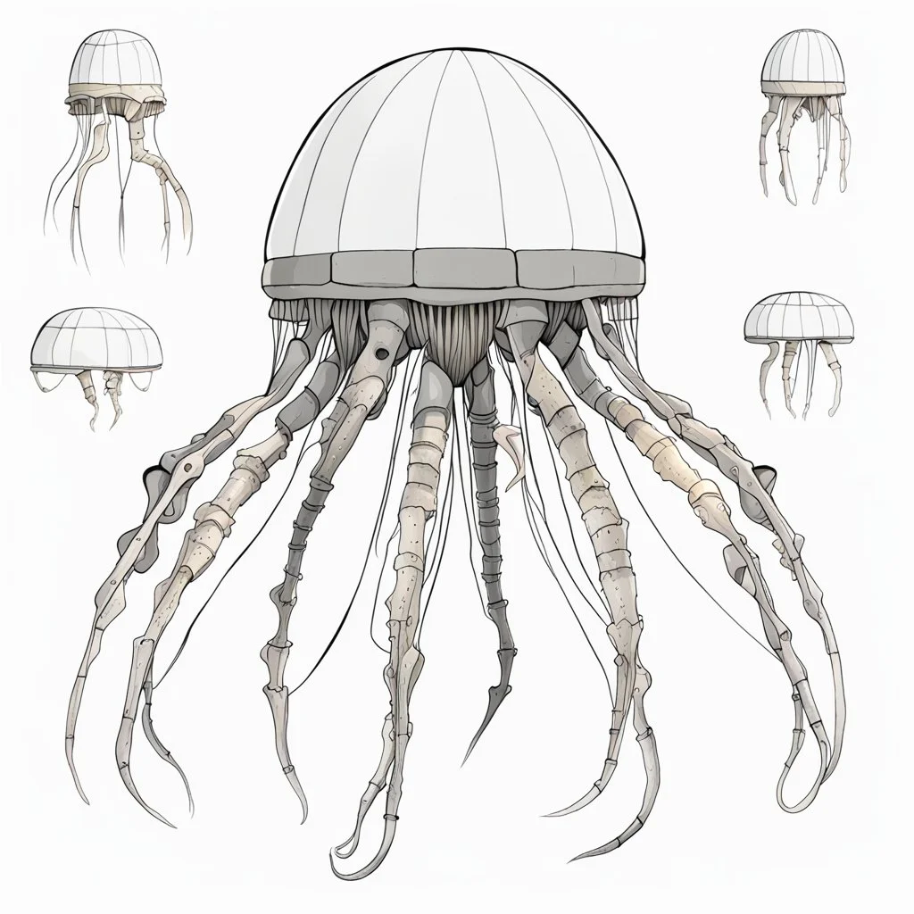 bones. A jellyfish robot