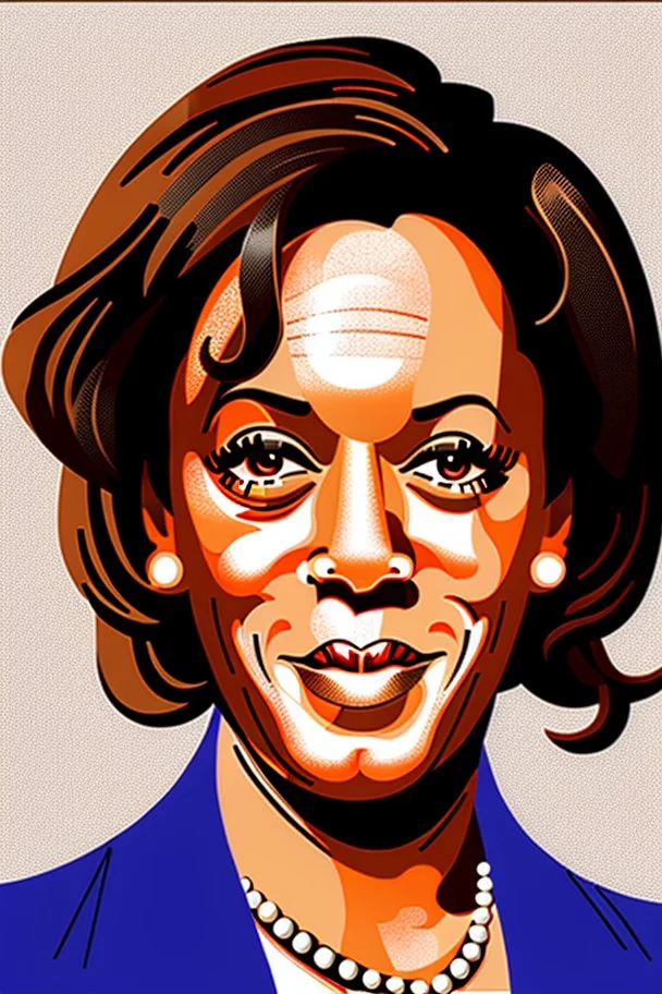 make a portrait of a 1950's Kamala Harris