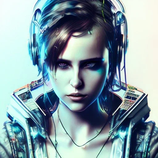 Danish Singer MØ cyberpunk, Yoji Shinkawa, high lit