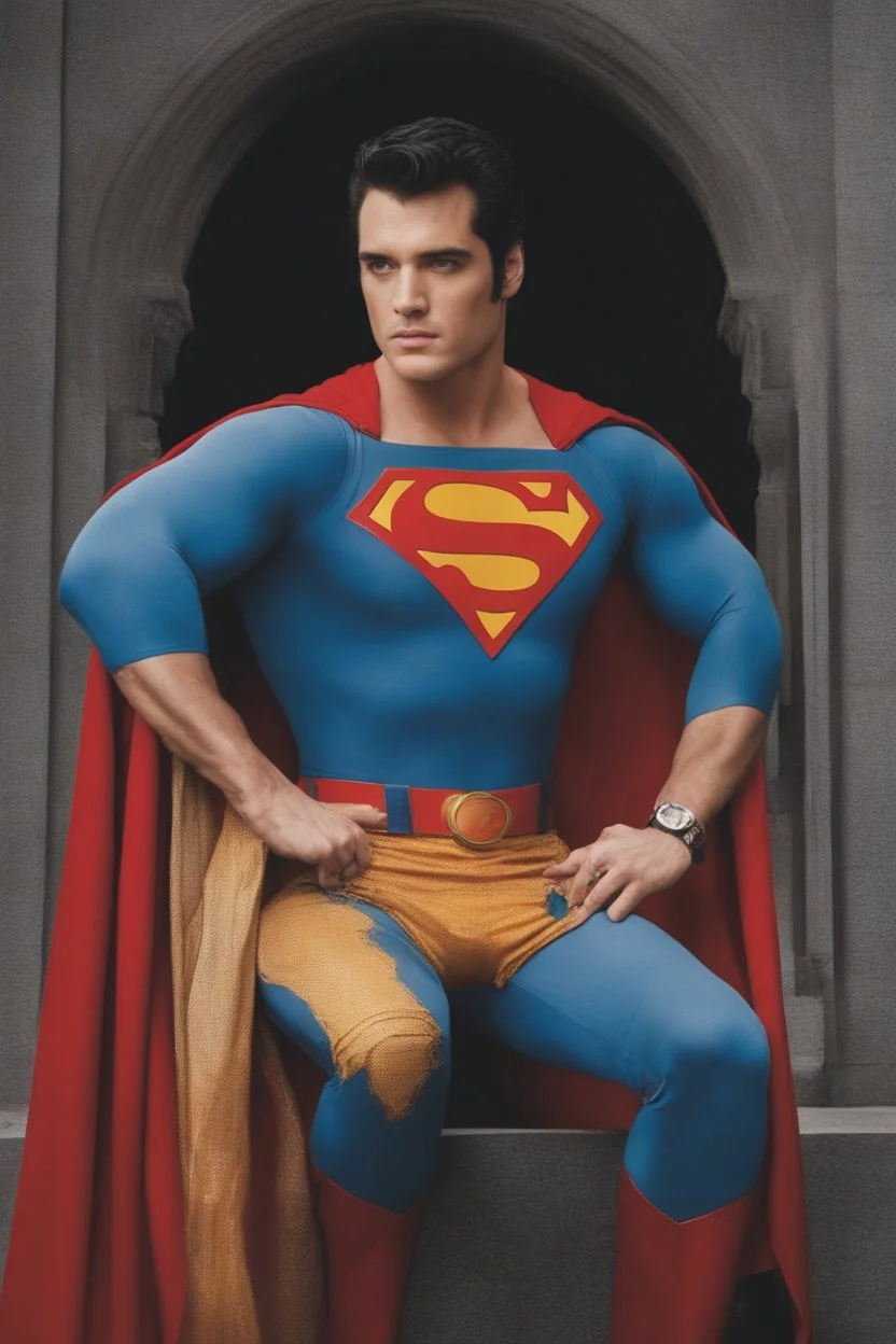 Elvis Henry Cavill Superman - full color digital photograph