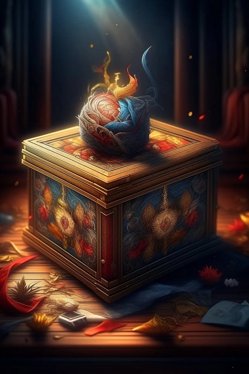 A box is an amazing folder of thoughts, sharp focus Award winning photography fantasy oil on canvas very attractive award winning Unreal Engine hdr matte background quilling" trending on Artstation elegant digital art beautiful poster anato finnstark wallpaper 4 k award winning imperial colors fantastic view