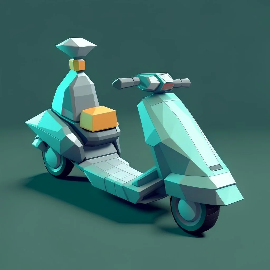 lowpoly spaceship scooter