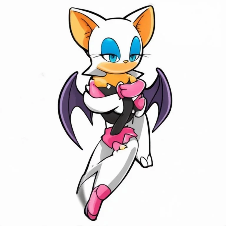 Rouge the Bat, sitting in a chair