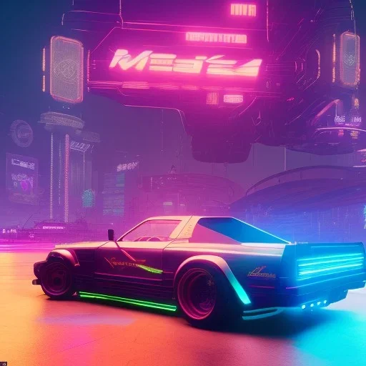 cyberpunk truck,cyberpunk 2077,center composition, ultra realistic,shiny, smooth, studio quality, octane render, Surrealism, Triadic colour scheme,glow-stick, ambient lighting,nightclub lighting, polaroid, 100mm, --ar 1:1 --v4