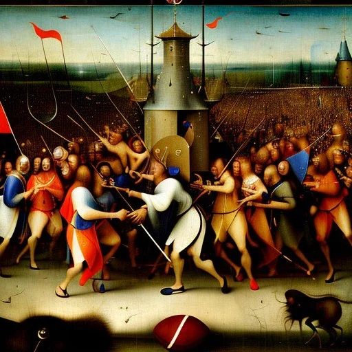  Hieronymous Bosch painting of an NFL game