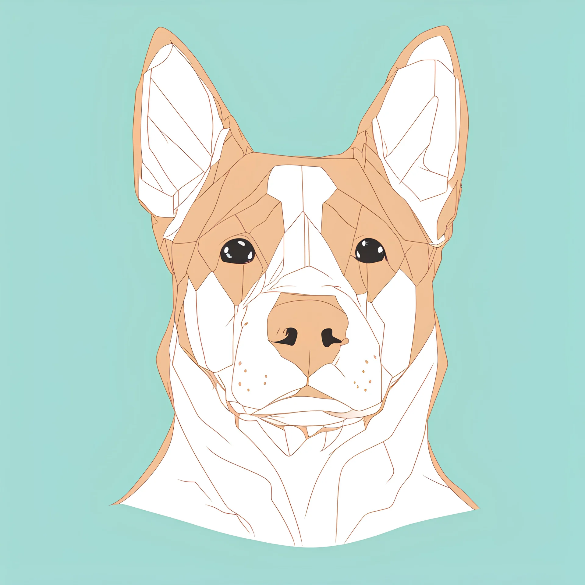 OUTLINE of the dog face