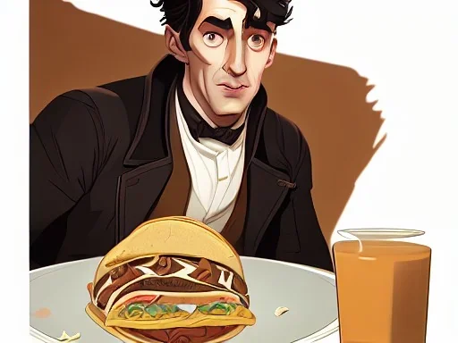  Sherlock holmes eating a taco