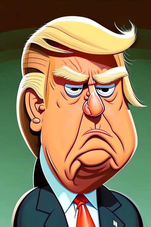 Donald Trump Former President of the United States cartoon 2d