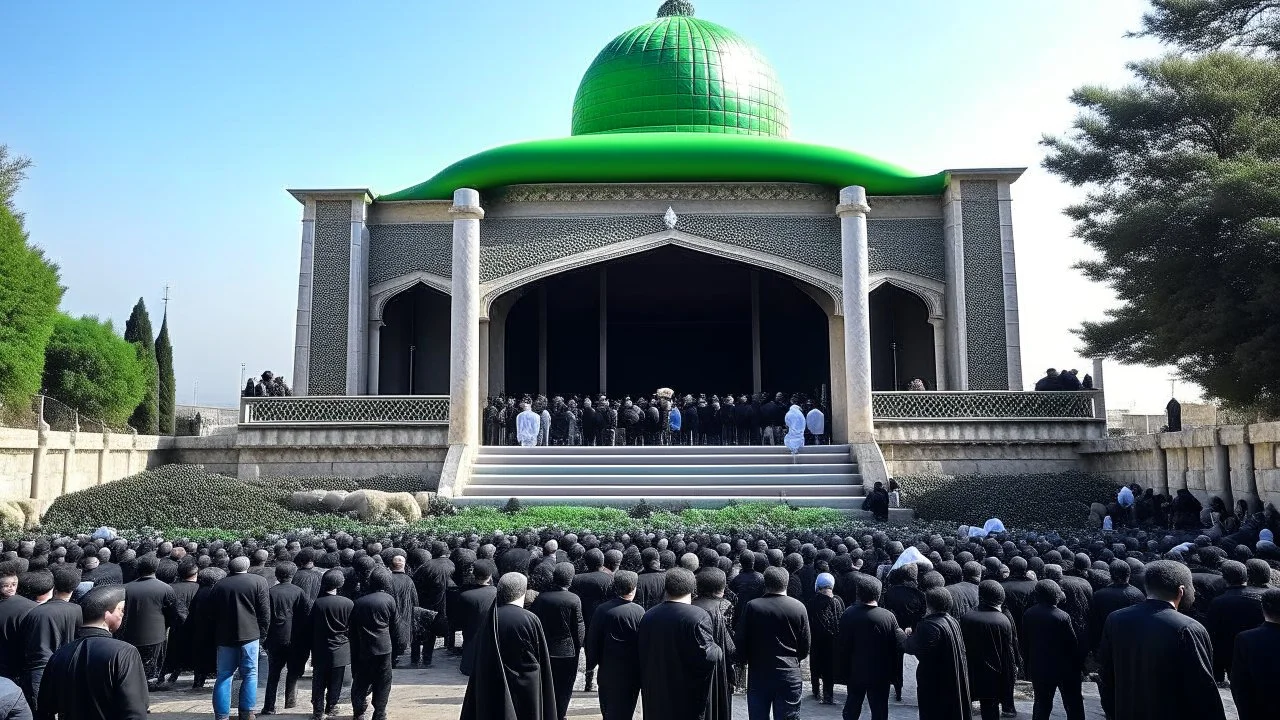 black flag raised at razavi shrine in mashhad echoing prophetic hadith about khorasan,