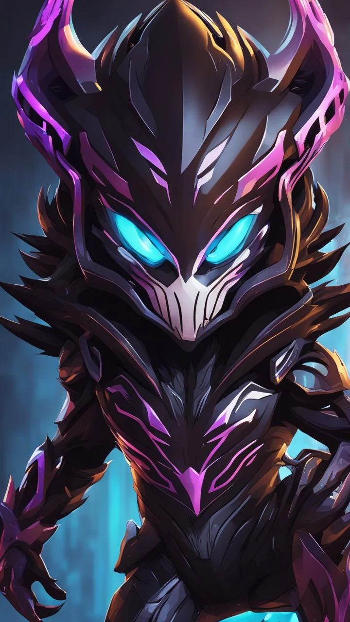 Chibi kindred venom in 8k solo leveling shadow artstyle, machine them, mask, close picture, rain, neon lights, intricate details, highly detailed, high details, detailed portrait, masterpiece,ultra detailed, ultra quality