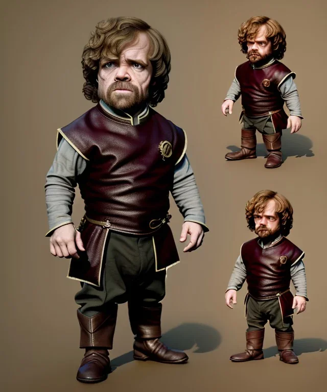 Tyrion Lannister toddler, full body, soft skin, dramatic lighting, hyper realistic