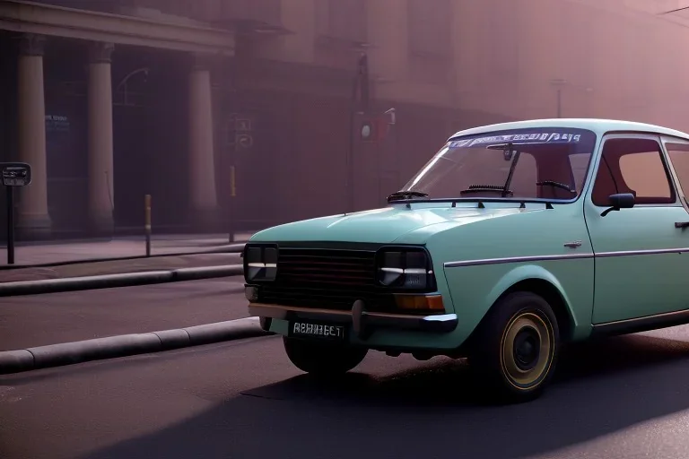 a renault 12 car version , 4k ,ultra realistic,concept 4k ,on street, parked