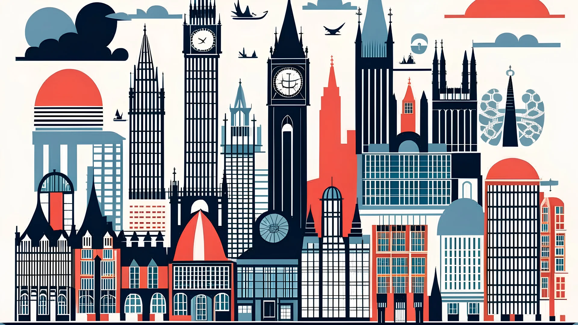 A vector graphic of london