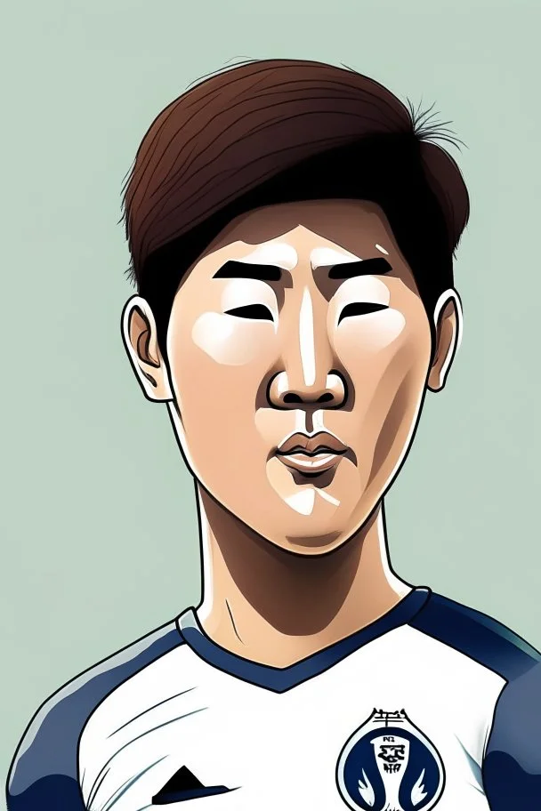 Son Heung-min Footballer cartoon 2d