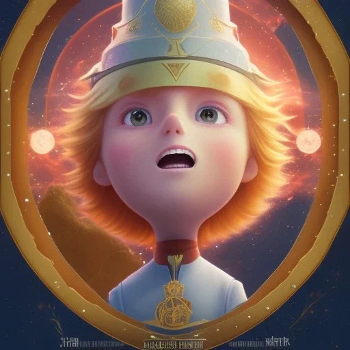 The Little Prince and The Rose ,super sweet and mega cute male human toddler, super sweet and mega cute epic human fantasy king, crystal clear ice, majestic, ominous, art background, intricate, masterpiece, expert, insanely detailed, 4k resolution, retroanime style, cute big circular reflective eyes, cinematic smooth, intricate detail , soft smooth lighting, vivid dramatic colors, painted Rena