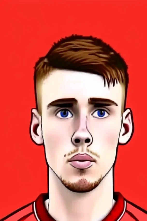 Cole Palmer English football player ,cartoon 2d