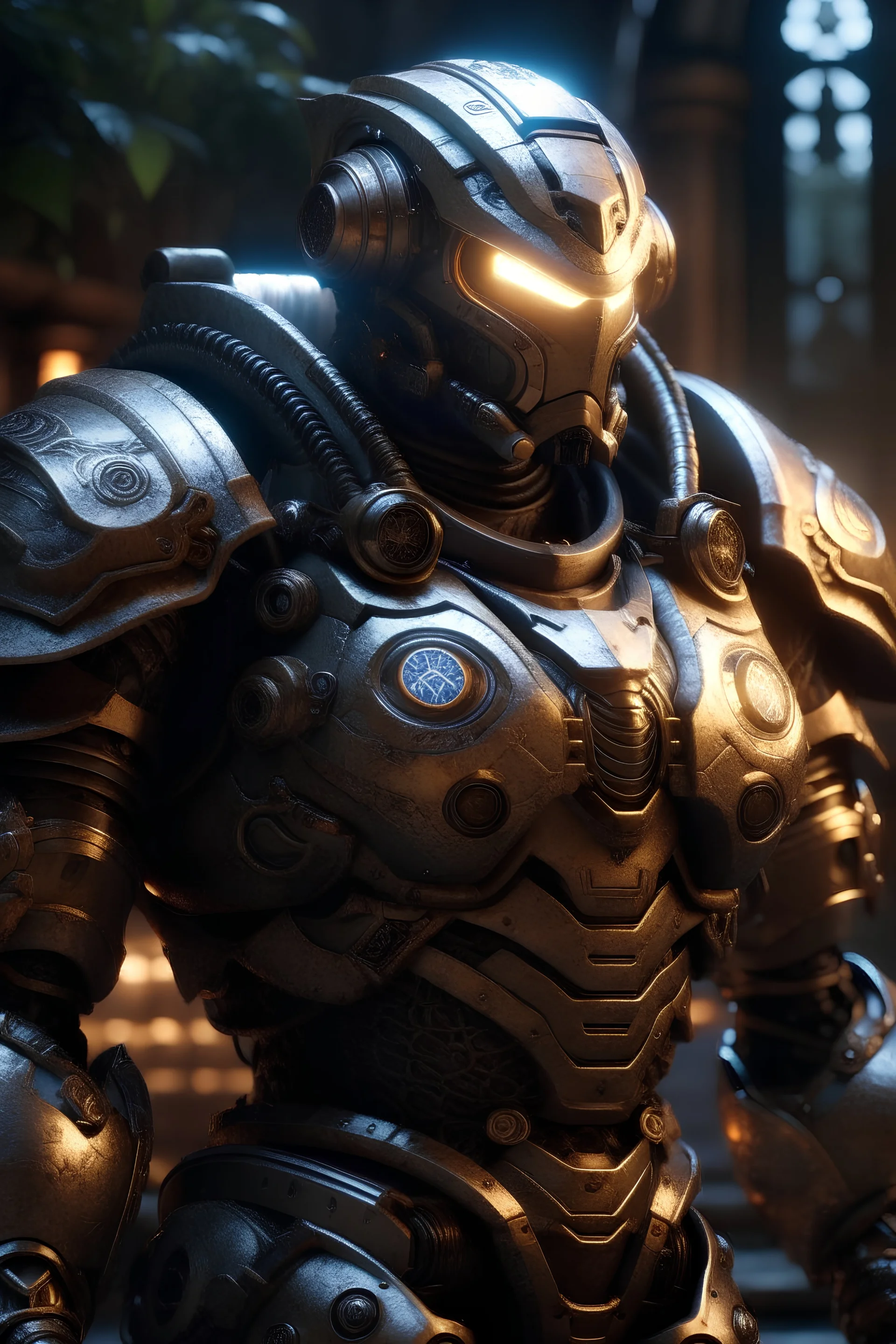 Warforged-eberron , dnd pc art , 8k, 3d cgi, unreal engine 6, cinematic background, intricate detail, hyper realism, glowing eyes,