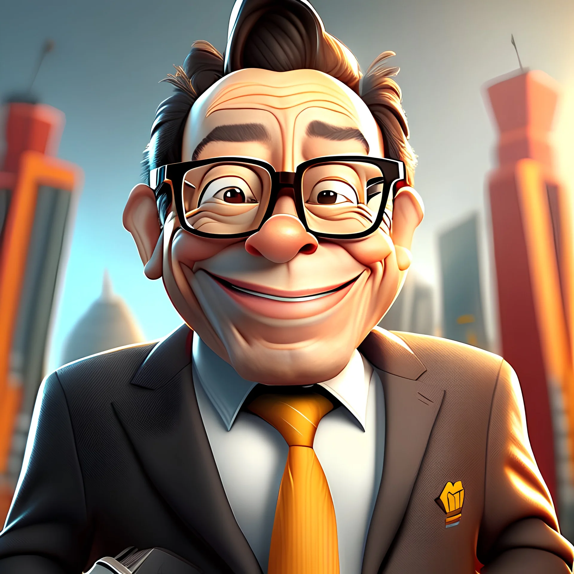 Cartoon by Gustavo Petro full body 4k