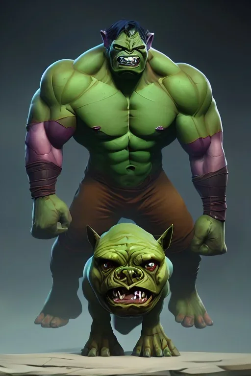 alien french bulldog musculature hulk body HD strong french bulldog hulk marvels Warcraft 64k