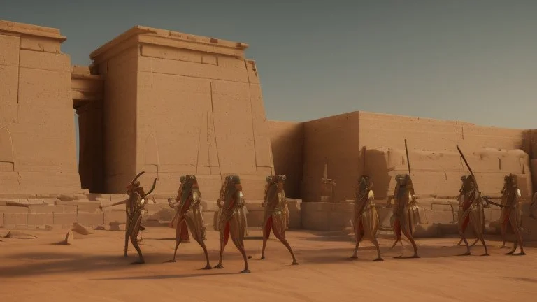 Phoenician soldiers received by the Pharaoh of Egypt for dinner