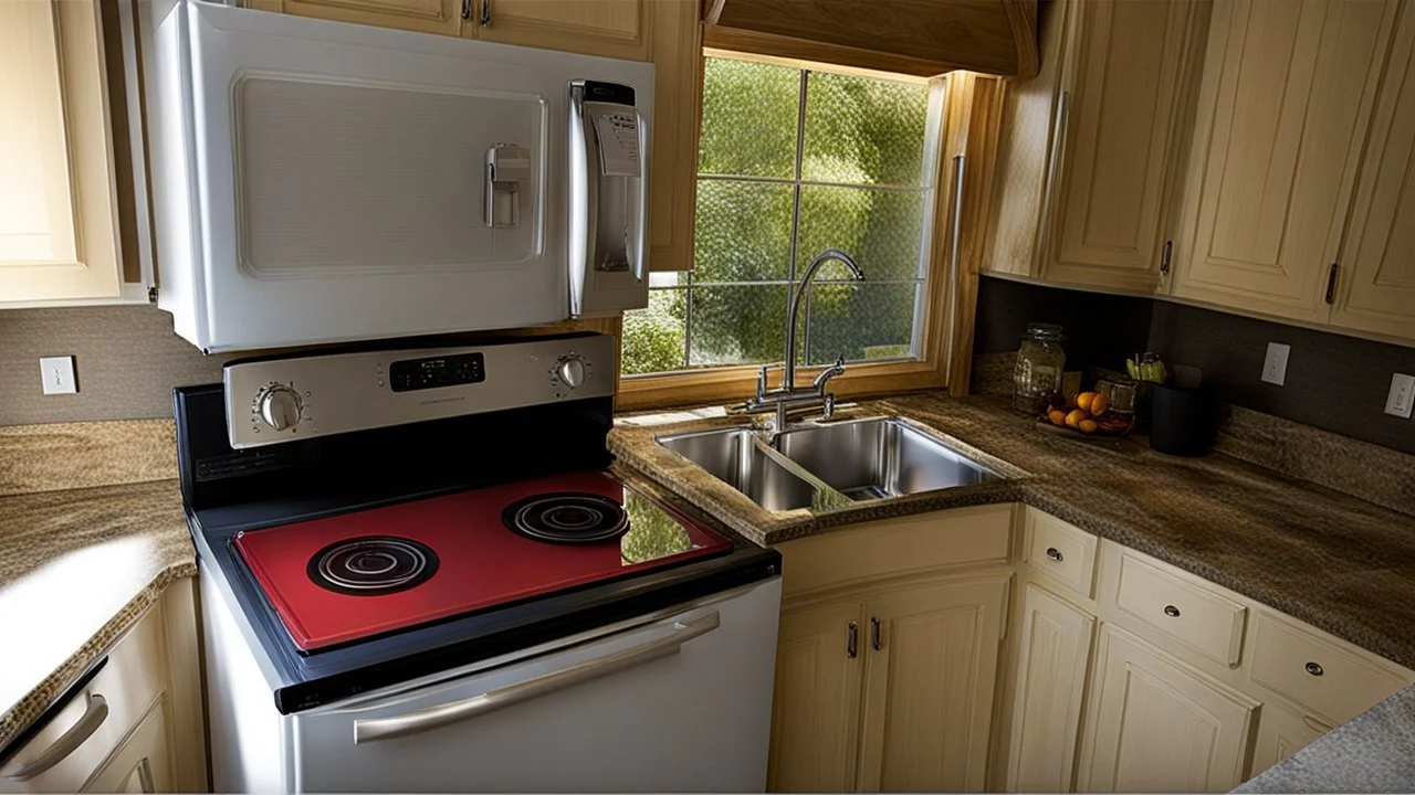 refrigerator doors forced on stove