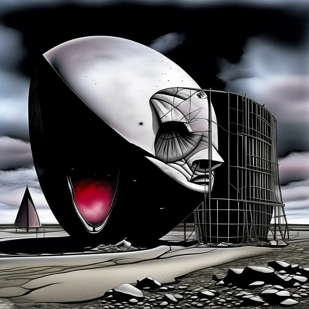 absurd photographic image of a dark side of momentary Lapse of Reason, GnARLY Pink Floyd aesthetic, by Gerald Scarfe and Joel-Peter Witkin, mind-bending photography, minimalism, someone in my head not me