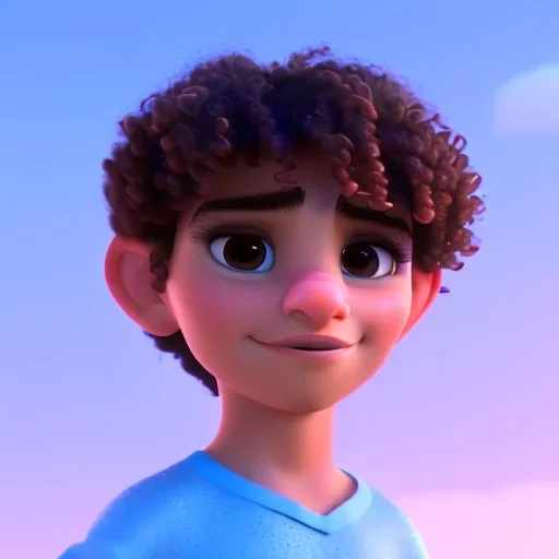 beautiful 12 year old arabic boy with curly hair and light blue eyes