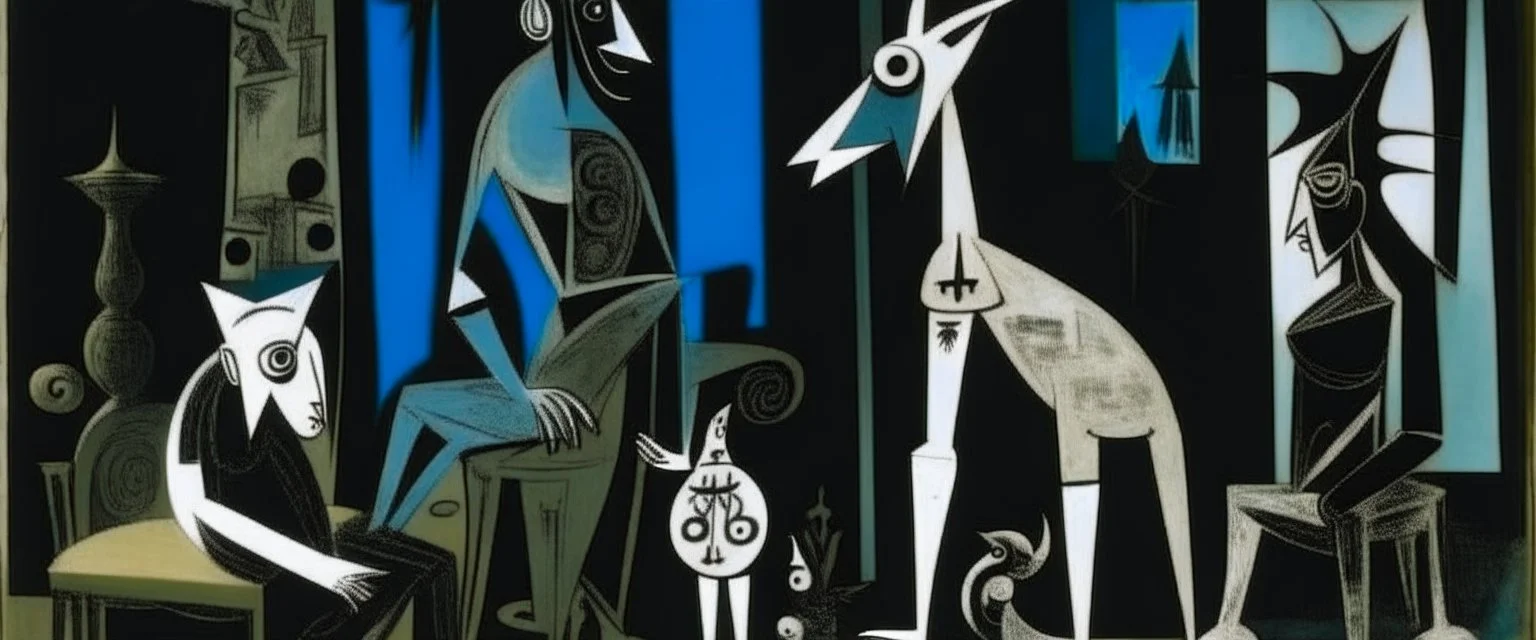 A black shadow kingdom painted by Pablo Picasso