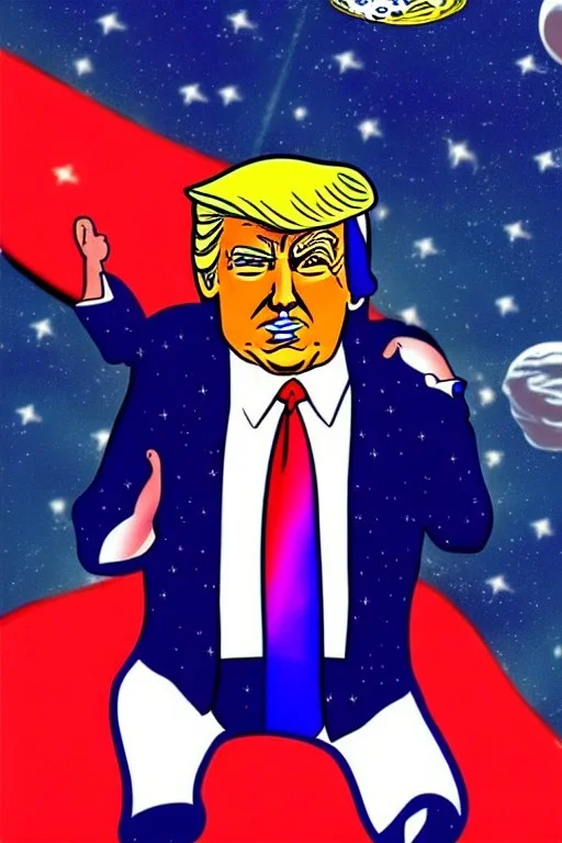 donald trump in space