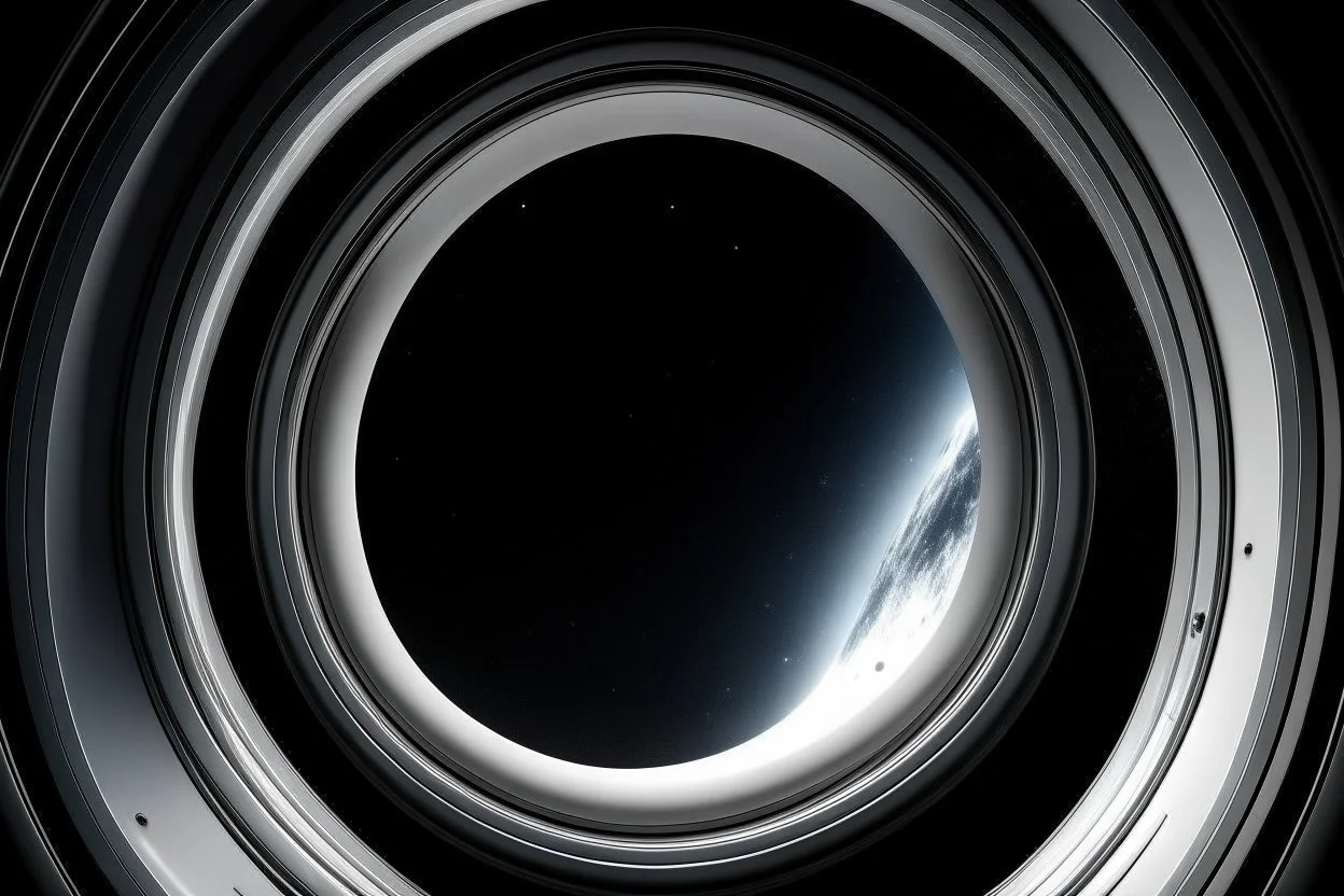 white,background,looking,through,a 3-d, hole,or,window,,a,seeing into,outerspace