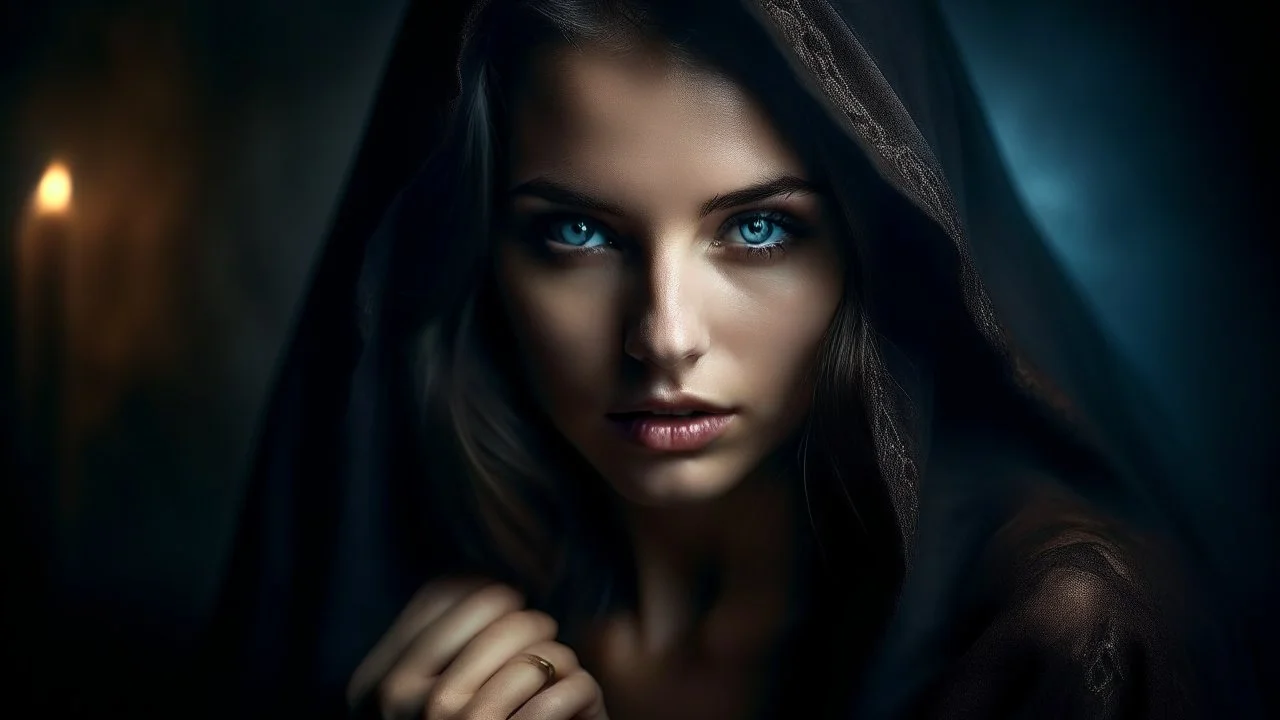 mysterious beautiful woman