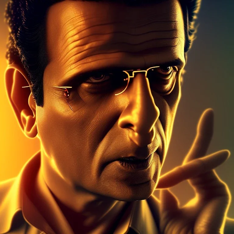 Indian actor Manoj bajpayee, Cartographic, Circuitry, Golden Hour, Closeup-View, 16k, Lumen Global Illumination, Diffraction Grading